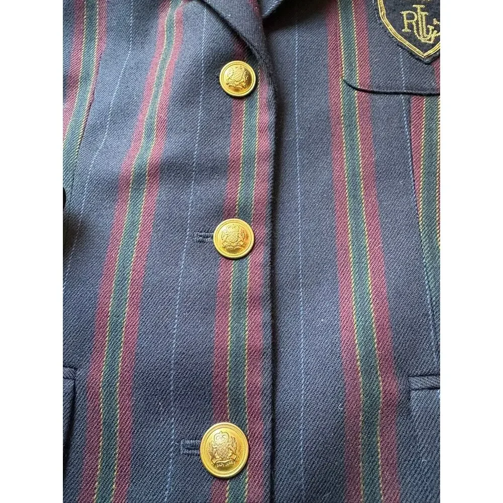 Vintage Ralph Lauren Wool Crest Blazer Made in USA Size 4 - Picture 6 of 9
